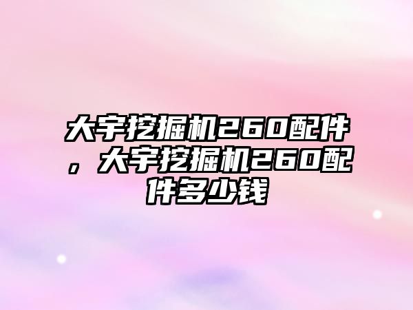 大宇挖掘機260配件，大宇挖掘機260配件多少錢