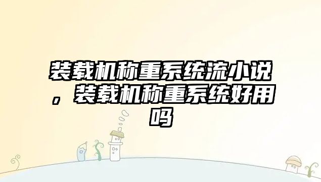 裝載機稱重系統(tǒng)流小說，裝載機稱重系統(tǒng)好用嗎