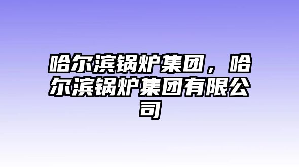 哈爾濱鍋爐集團，哈爾濱鍋爐集團有限公司