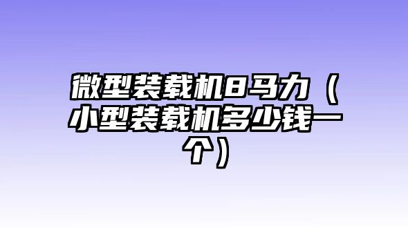 微型裝載機(jī)8馬力（小型裝載機(jī)多少錢(qián)一個(gè)）