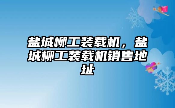 鹽城柳工裝載機(jī)，鹽城柳工裝載機(jī)銷售地址