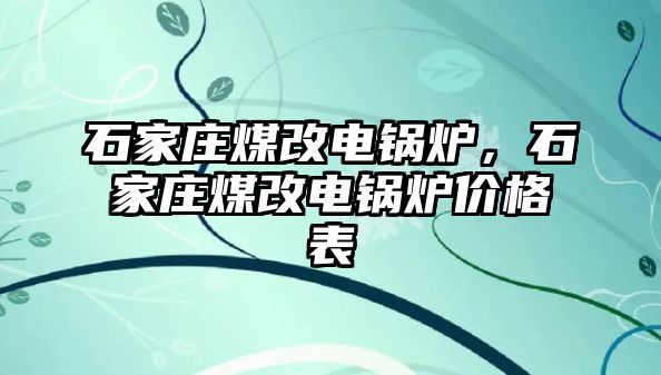 石家莊煤改電鍋爐，石家莊煤改電鍋爐價格表