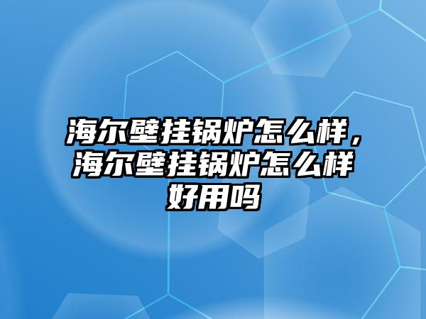 海爾壁掛鍋爐怎么樣，海爾壁掛鍋爐怎么樣好用嗎