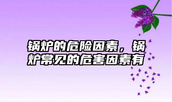 鍋爐的危險(xiǎn)因素，鍋爐常見的危害因素有