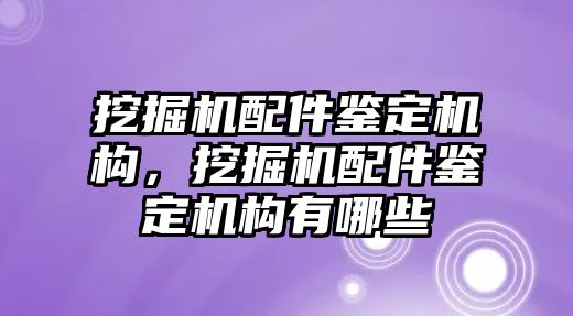 挖掘機配件鑒定機構，挖掘機配件鑒定機構有哪些