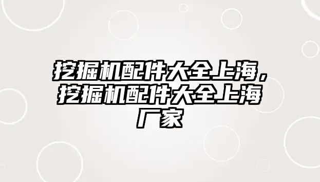 挖掘機(jī)配件大全上海，挖掘機(jī)配件大全上海廠家