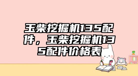 玉柴挖掘機135配件，玉柴挖掘機135配件價格表