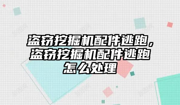 盜竊挖掘機(jī)配件逃跑，盜竊挖掘機(jī)配件逃跑怎么處理