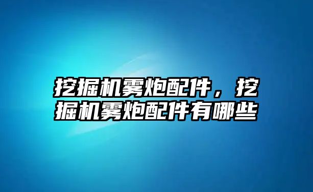 挖掘機霧炮配件，挖掘機霧炮配件有哪些