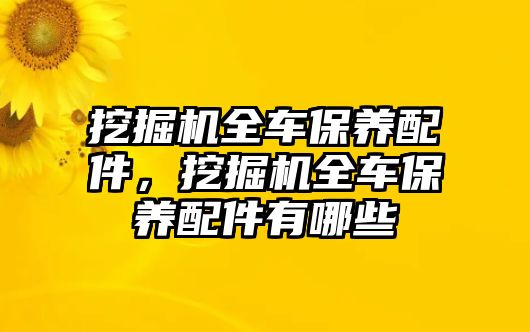 挖掘機(jī)全車保養(yǎng)配件，挖掘機(jī)全車保養(yǎng)配件有哪些