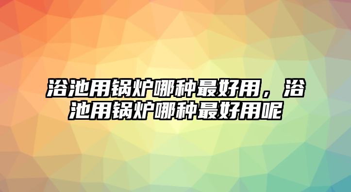 浴池用鍋爐哪種最好用，浴池用鍋爐哪種最好用呢