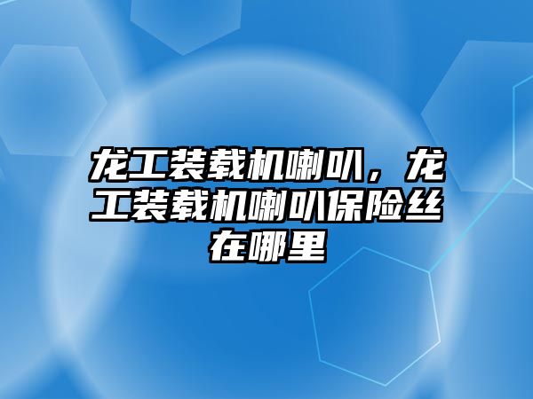 龍工裝載機(jī)喇叭，龍工裝載機(jī)喇叭保險(xiǎn)絲在哪里