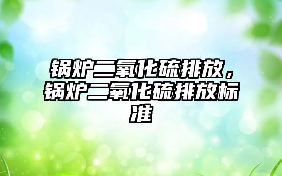 鍋爐二氧化硫排放，鍋爐二氧化硫排放標(biāo)準(zhǔn)