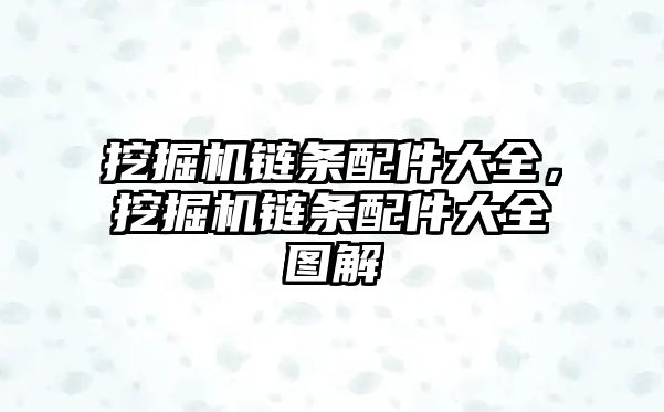 挖掘機鏈條配件大全，挖掘機鏈條配件大全圖解