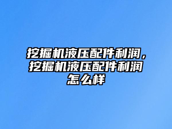 挖掘機液壓配件利潤，挖掘機液壓配件利潤怎么樣