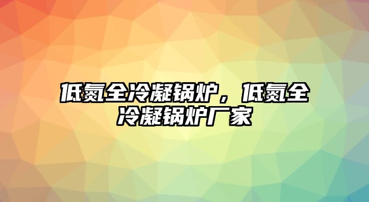 低氮全冷凝鍋爐，低氮全冷凝鍋爐廠家