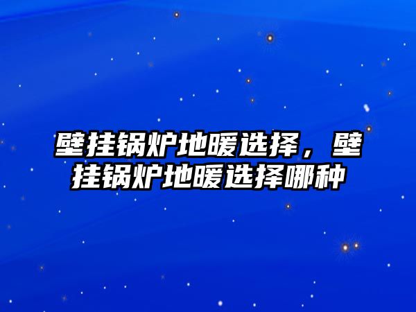 壁掛鍋爐地暖選擇，壁掛鍋爐地暖選擇哪種