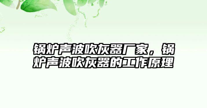 鍋爐聲波吹灰器廠家，鍋爐聲波吹灰器的工作原理