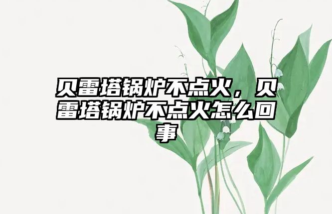 貝雷塔鍋爐不點(diǎn)火，貝雷塔鍋爐不點(diǎn)火怎么回事