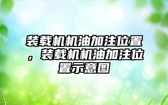 裝載機(jī)機(jī)油加注位置，裝載機(jī)機(jī)油加注位置示意圖