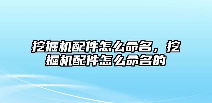 挖掘機配件怎么命名，挖掘機配件怎么命名的