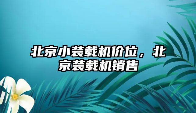 北京小裝載機(jī)價(jià)位，北京裝載機(jī)銷售