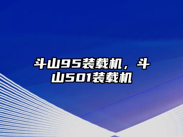 斗山95裝載機(jī)，斗山501裝載機(jī)