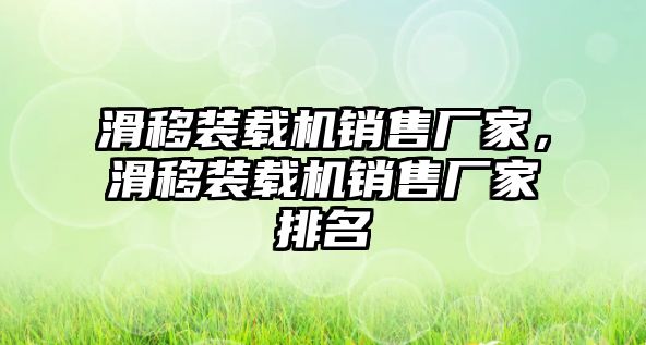 滑移裝載機(jī)銷售廠家，滑移裝載機(jī)銷售廠家排名