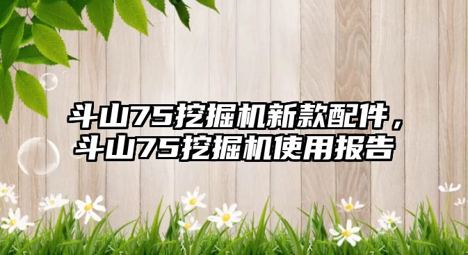 斗山75挖掘機新款配件，斗山75挖掘機使用報告