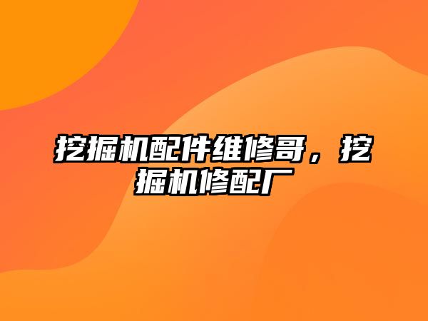 挖掘機配件維修哥，挖掘機修配廠