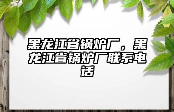 黑龍江省鍋爐廠，黑龍江省鍋爐廠聯(lián)系電話