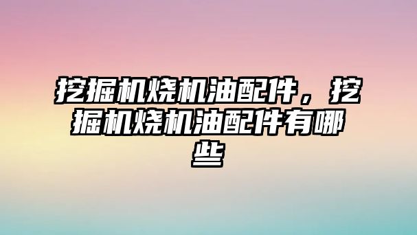 挖掘機燒機油配件，挖掘機燒機油配件有哪些