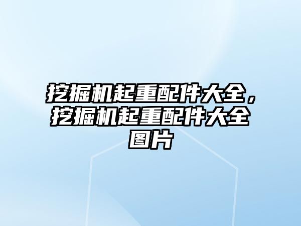 挖掘機起重配件大全，挖掘機起重配件大全圖片