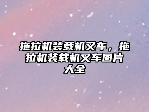 拖拉機(jī)裝載機(jī)叉車，拖拉機(jī)裝載機(jī)叉車圖片大全