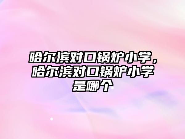 哈爾濱對口鍋爐小學，哈爾濱對口鍋爐小學是哪個