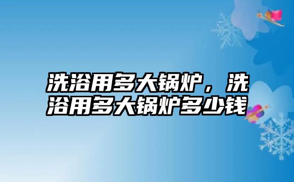 洗浴用多大鍋爐，洗浴用多大鍋爐多少錢