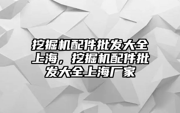 挖掘機(jī)配件批發(fā)大全上海，挖掘機(jī)配件批發(fā)大全上海廠家