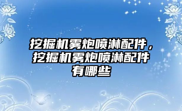 挖掘機霧炮噴淋配件，挖掘機霧炮噴淋配件有哪些