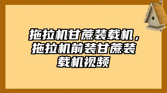 拖拉機甘蔗裝載機，拖拉機前裝甘蔗裝載機視頻