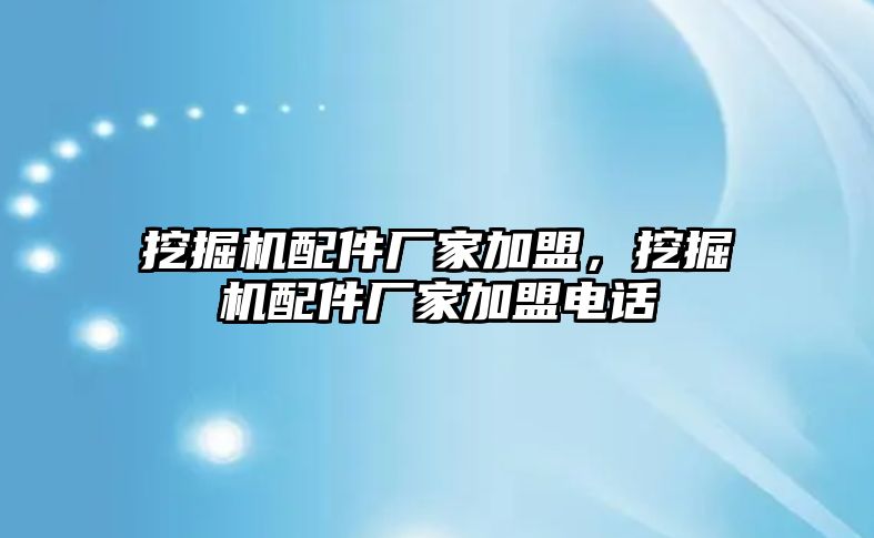 挖掘機(jī)配件廠家加盟，挖掘機(jī)配件廠家加盟電話