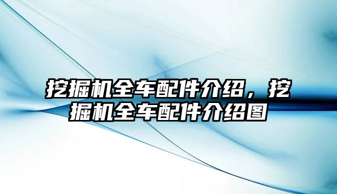 挖掘機(jī)全車配件介紹，挖掘機(jī)全車配件介紹圖