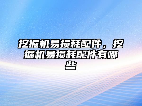 挖掘機易損耗配件，挖掘機易損耗配件有哪些