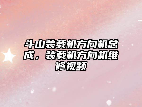 斗山裝載機方向機總成，裝載機方向機維修視頻