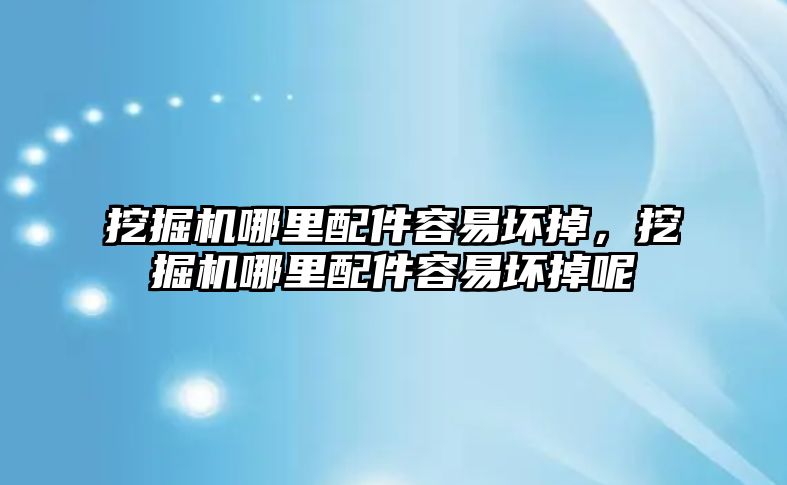 挖掘機哪里配件容易壞掉，挖掘機哪里配件容易壞掉呢