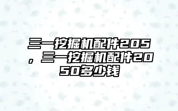 三一挖掘機配件205，三一挖掘機配件2050多少錢