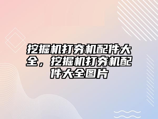 挖掘機打夯機配件大全，挖掘機打夯機配件大全圖片