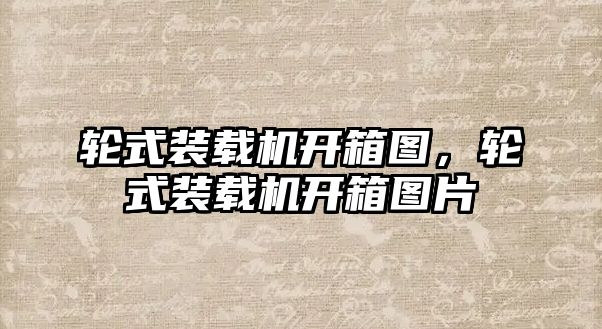 輪式裝載機開箱圖，輪式裝載機開箱圖片