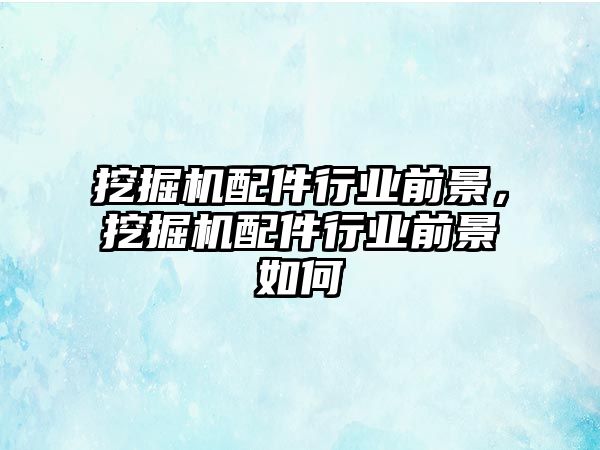 挖掘機配件行業(yè)前景，挖掘機配件行業(yè)前景如何