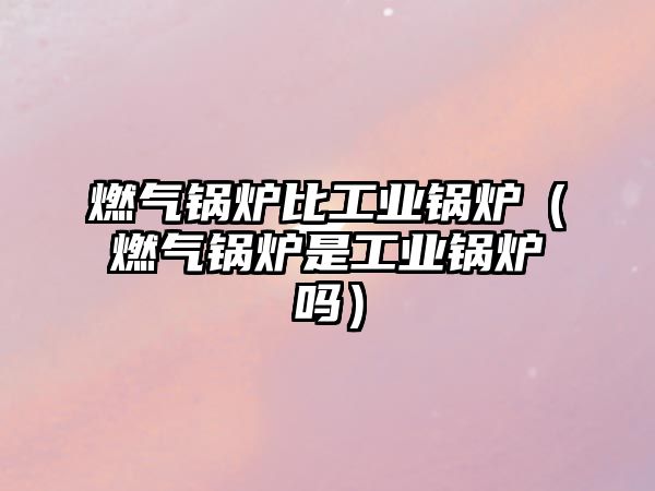 燃?xì)忮仩t比工業(yè)鍋爐（燃?xì)忮仩t是工業(yè)鍋爐嗎）