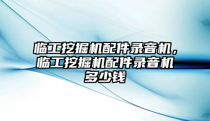 臨工挖掘機(jī)配件錄音機(jī)，臨工挖掘機(jī)配件錄音機(jī)多少錢